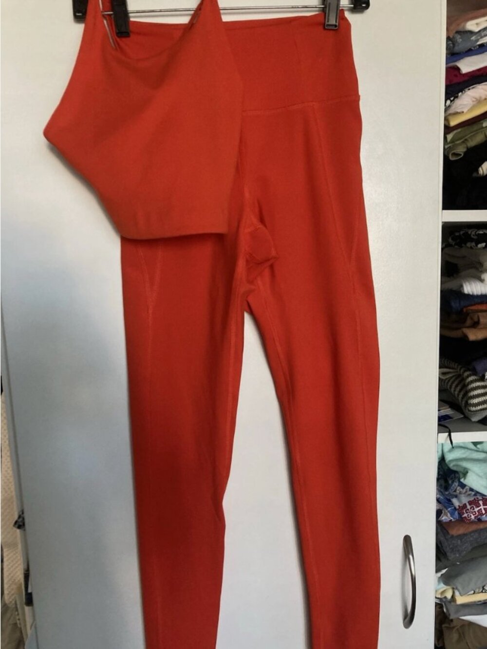 Girlfriend Collective Activewear Sets Womens XS Orange Sports Bra High Waist